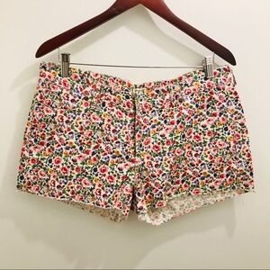Madewell Floral Cutoff Shorts 30 pink green denim flowers purple blue white